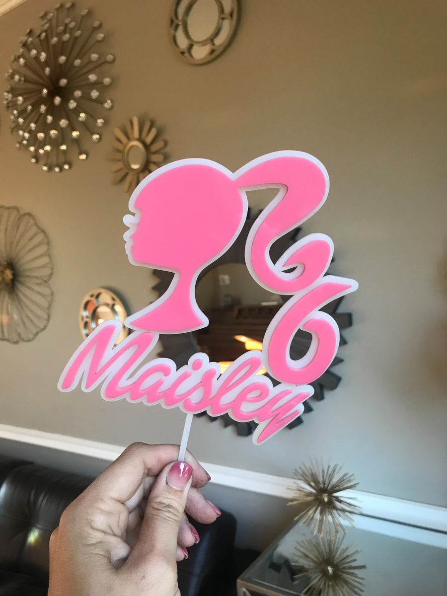 Personalized Barbie Cake Topper