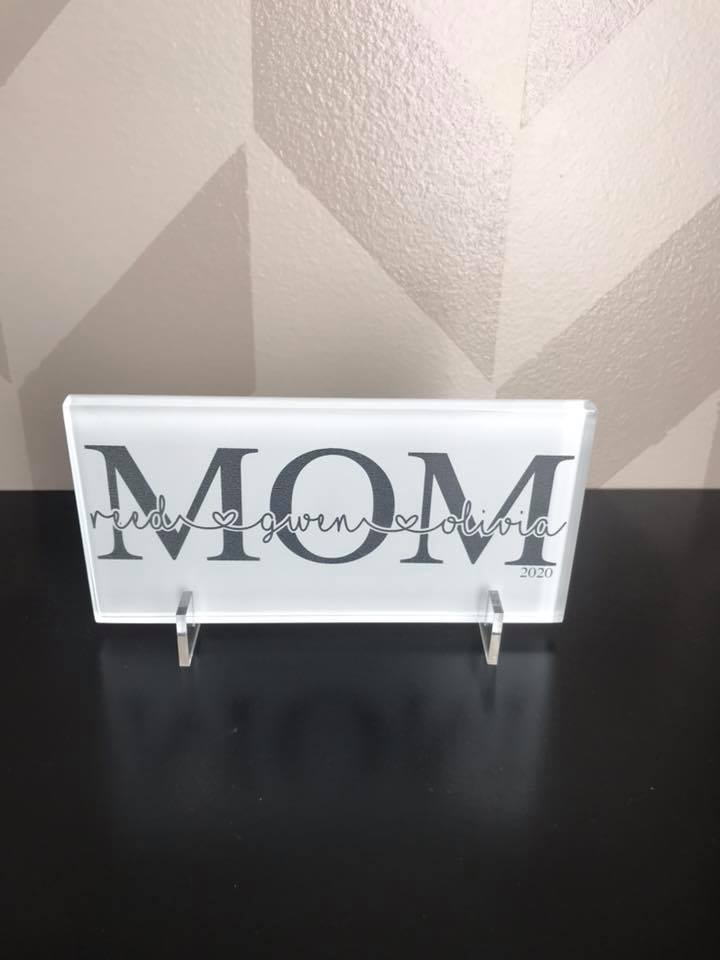 Custom First Mom Now Grandma Canvas With Kid's Name, Personalized