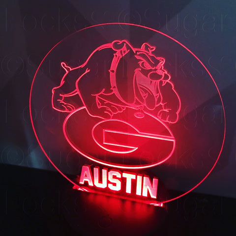 Custom Personalized LED acrylic light for room or dorm