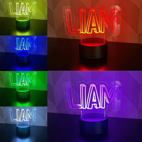 Personalized Name LED Light Up Acrylic Sign