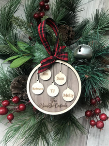 Family Names Ornament Custom Engraved Personalized Ornament