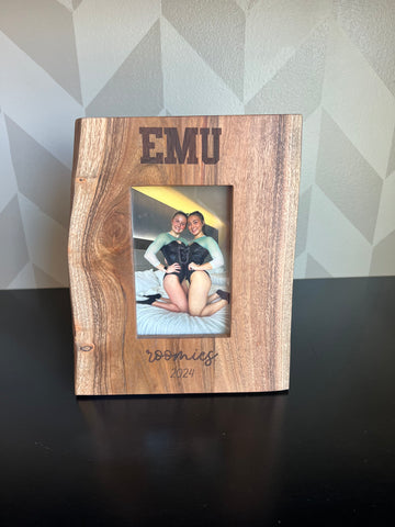 Personalized Acacia Wood Live Edge Frames