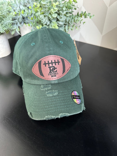 PC Football Mom Leatherette Patch Hat