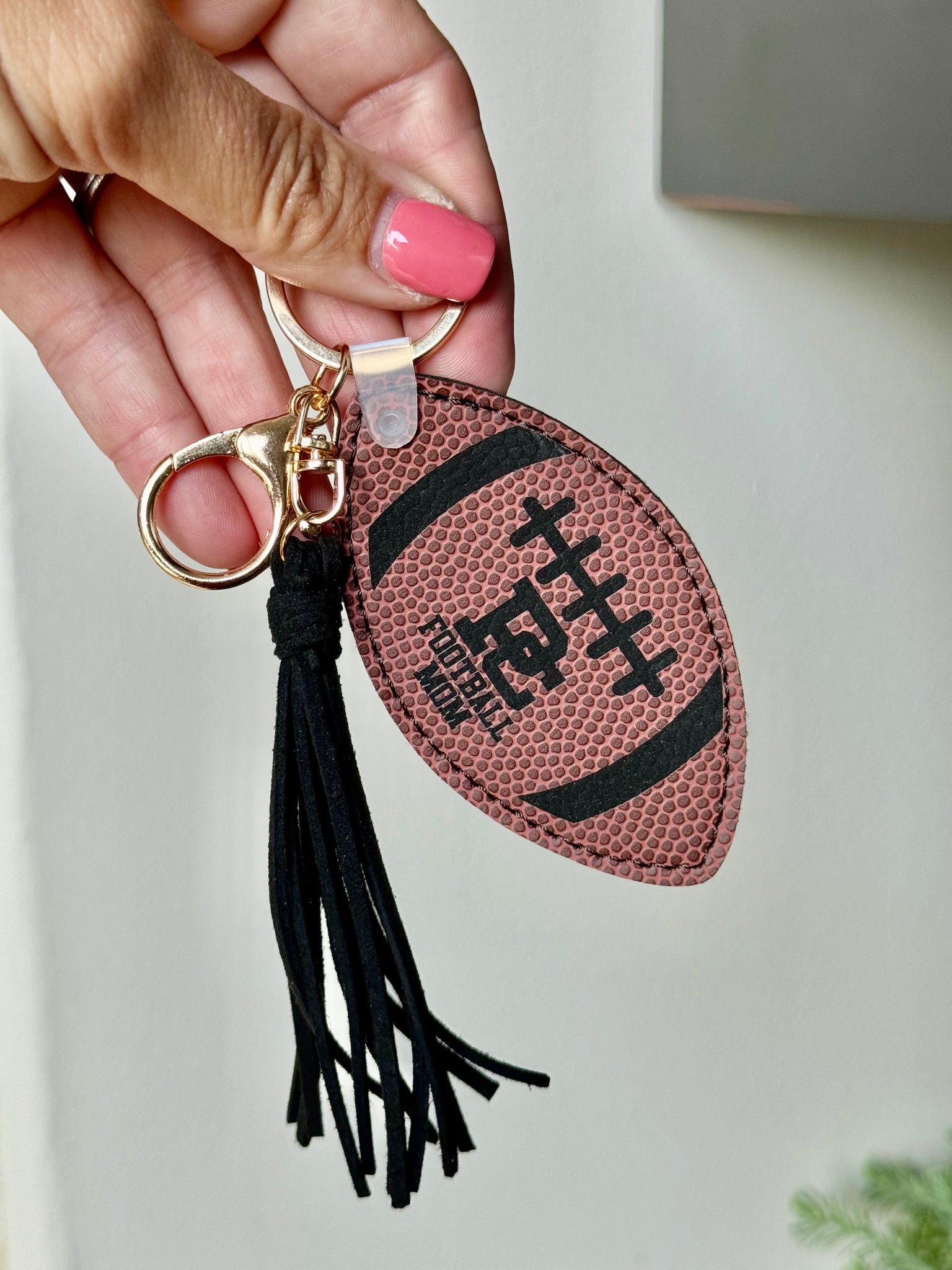 PC Football Personalized Leatherette Keychain