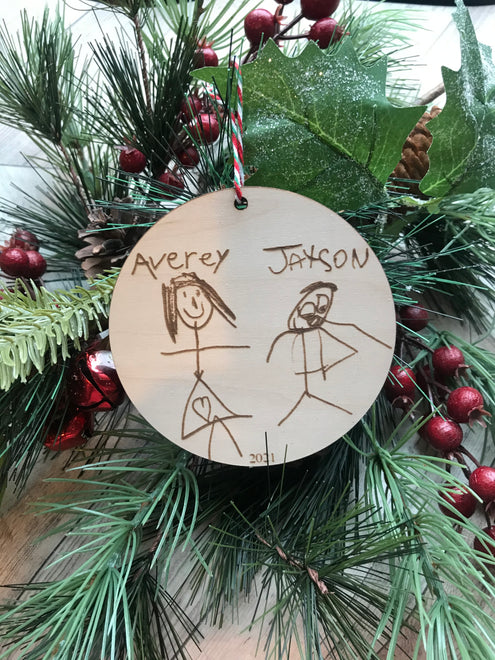 Kid Hand Drawn Keepsake Ornaments