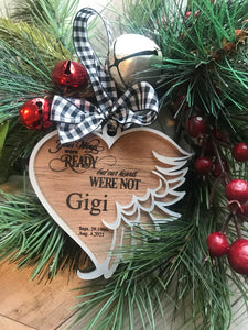 Your Wings were Ready Personalized Memorial Ornament