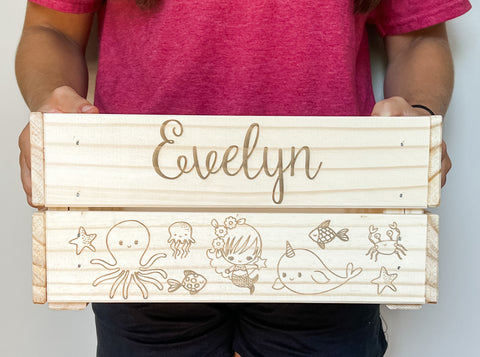 Ocean Theme Personalized Crate