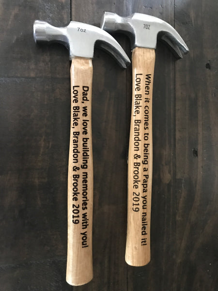 Engraved Personalized Hammer Father's Day Gift