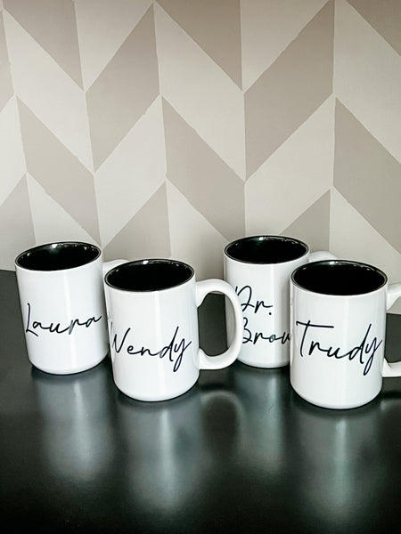 Initial and Name mug