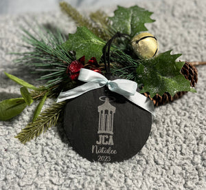 Custom High school Logo slate ornament keepsake gift