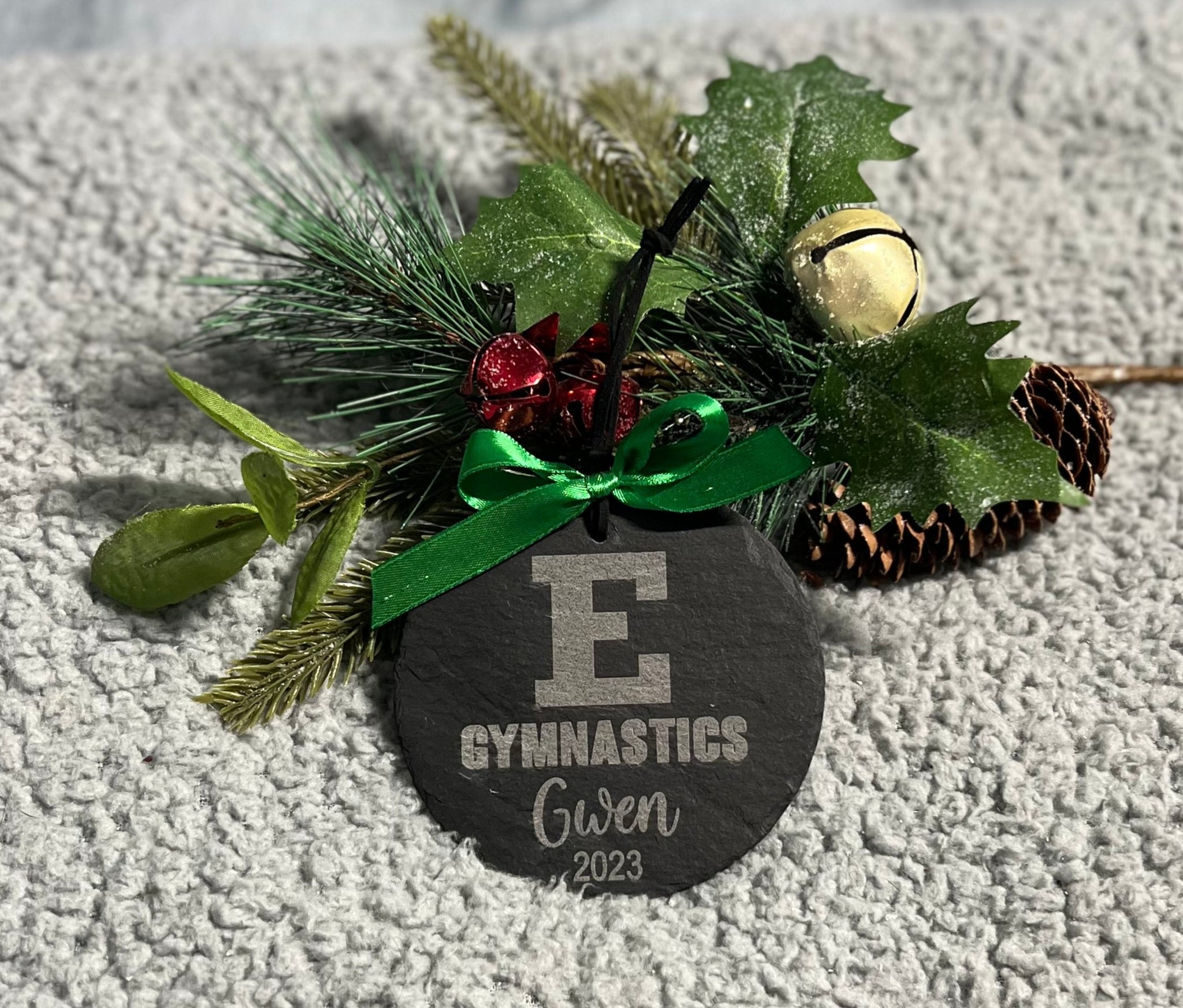 Custom college slate ornament keepsake gift