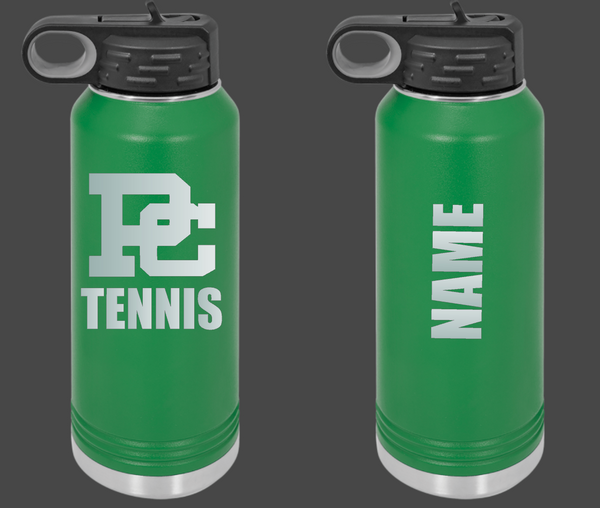 32oz PC Tennis Personalized Water Bottle Choose from 3 colors!