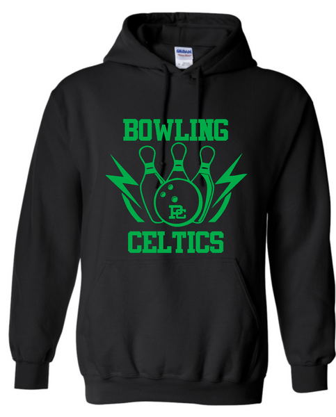 PCHS Bowling Pins Celtics HOODED Sweatshirt - Choose from 3 colors