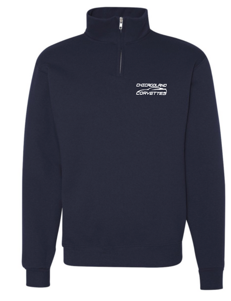 Chicagoland Corvettes unisex Embroidered Quarter Zip Sweatshirt- Choose from 5 colors