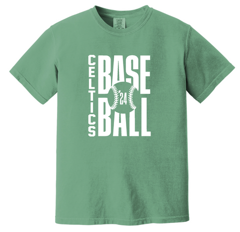 PCHS Celtics Baseball w/ Number Comfort Colors T shirt Available in 2 different colors