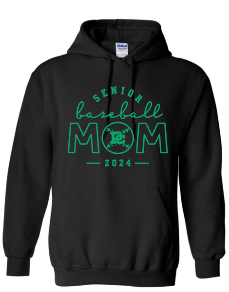 PCHS Celtics Baseball Mom or Senior Mom Gildan Hooded Sweatshirt Available in 4 different colors