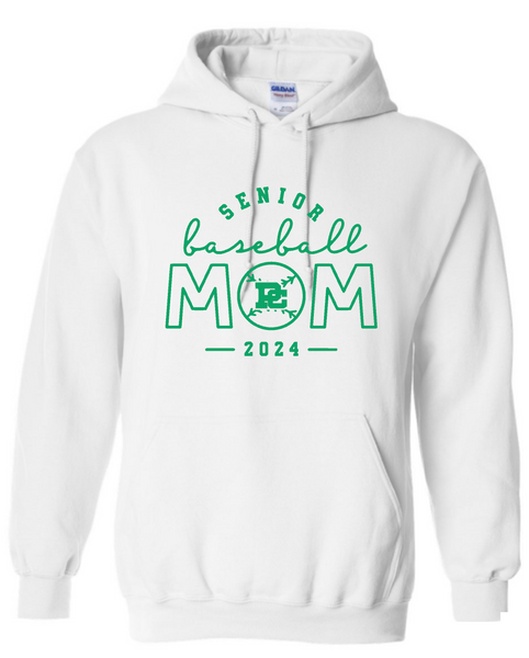 PCHS Celtics Baseball Mom or Senior Mom Gildan Hooded Sweatshirt Available in 4 different colors