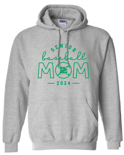 PCHS Celtics Baseball Mom or Senior Mom Gildan Hooded Sweatshirt Available in 4 different colors