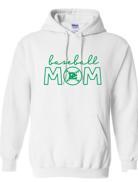 PCHS Celtics Baseball Mom or Senior Mom Gildan Hooded Sweatshirt Available in 4 different colors