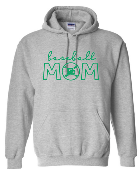 PCHS Celtics Baseball Mom or Senior Mom Gildan Hooded Sweatshirt Available in 4 different colors