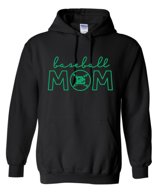 PCHS Celtics Baseball Mom or Senior Mom Gildan Hooded Sweatshirt Available in 4 different colors