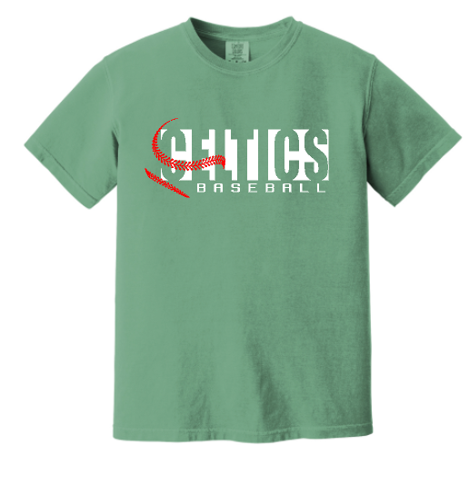 PCHS Celtics Baseball Comfort Colors T shirt Available in 2 different colors