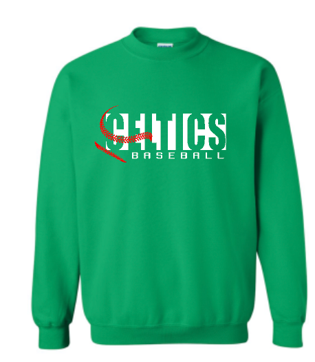 PCHS Celtics Baseball Gildan Crew Sweatshirt Available in 2 different colors