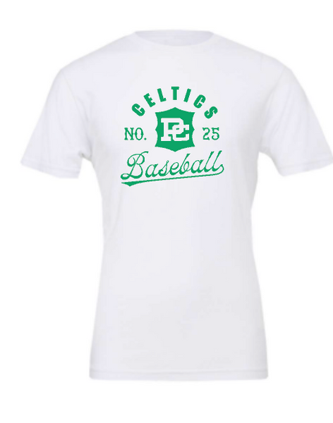 PCHS Celtics Logo Baseball Number BELLA T shirt Available in 4 different colors