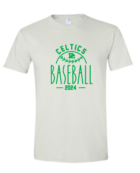 PCHS Celtics Baseball Years Gildan Softstyle T shirt Available in 4 different colors