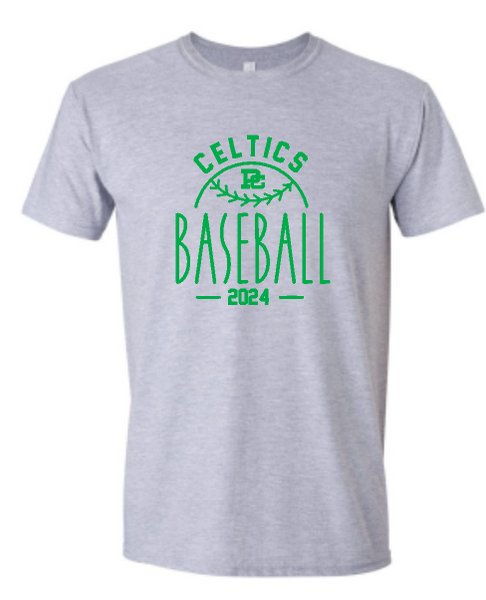 PCHS Celtics Baseball Years Gildan Softstyle T shirt Available in 4 different colors