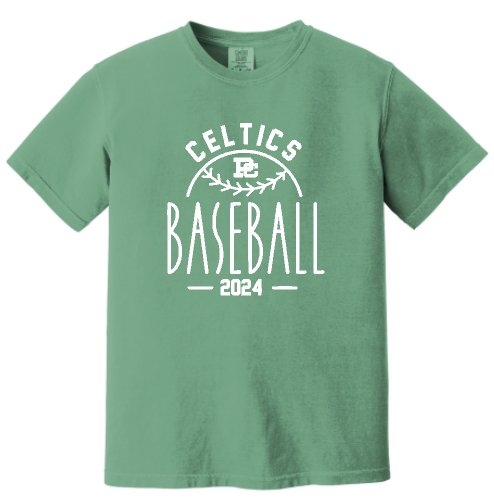 PCHS Celtics Baseball Year Comfort Colors T shirt Available in 2 different colors