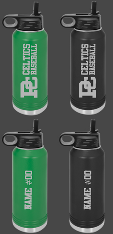 PCHS Personalized Baseball 32oz Waterbottle Choose from 2 colors