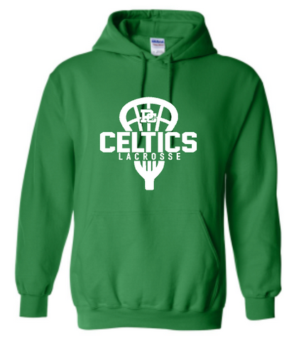 PCHS Celtics Lacrosse Gildan Hooded Sweatshirt Available in 4 different colors