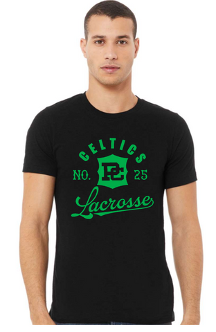 PCHS Celtics Logo Lacrosse Number BELLA T shirt Available in 4 different colors