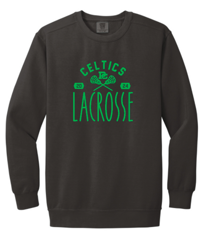 PCHS Celtics Lacrosse Year Comfort Colors Crew Neck Sweatshirt Available in 2 different colors