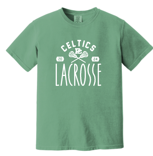 PCHS Celtics Lacrosse Year Comfort Colors T shirt Available in 2 different colors
