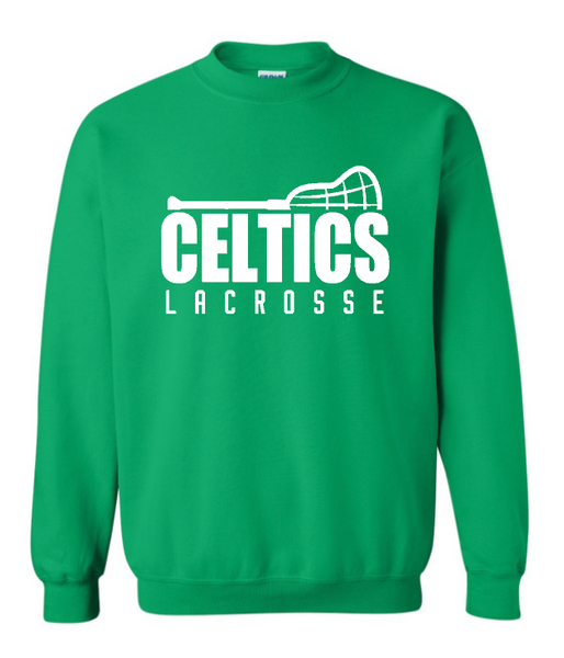 PCHS Celtics Lacrosse Stick Gildan Crew Sweatshirt Available in 4 different colors