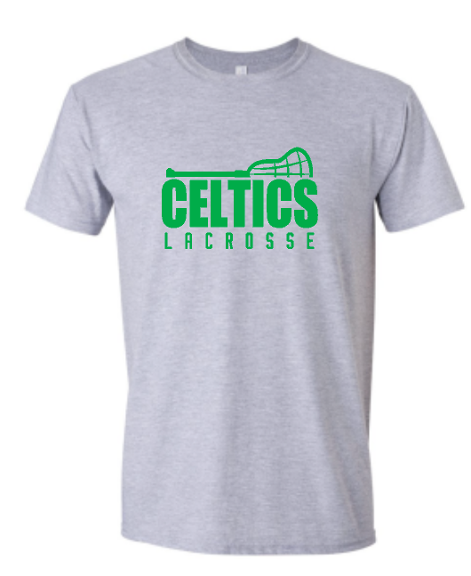 PCHS Celtics Lacrosse stick Gildan Softstyle T shirt Available in 4 different colors