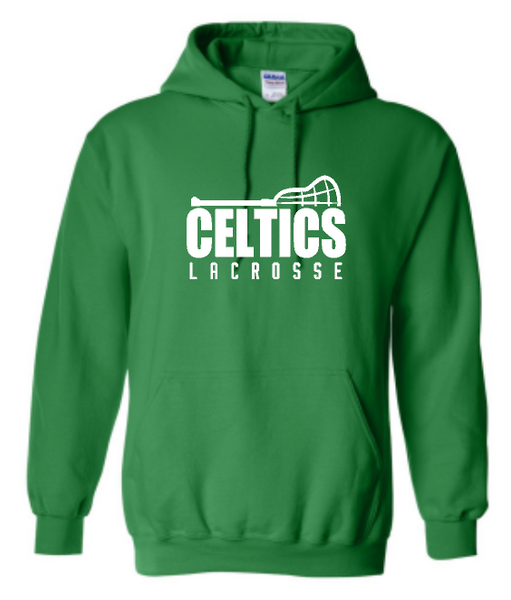 PCHS Celtics Lacrosse Stick Gildan Hooded Sweatshirt Available in 4 different colors