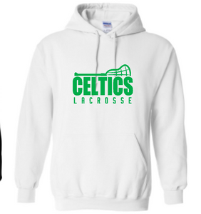 PCHS Celtics Lacrosse Stick Gildan Hooded Sweatshirt Available in 4 different colors