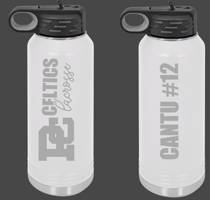 PCHS Celtics Lacrosse Personalized Waterbottle Choose from 3 colors