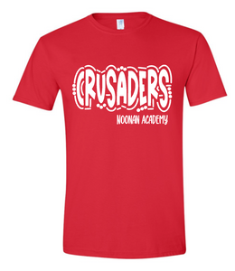 Crusaders Noonan Academy on Red Shirt - Glitter avaliable option