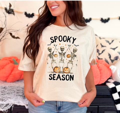 Spooky Season 3 Dancing Skeletons Halloween shirt