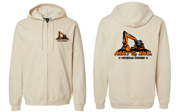 Airy's logo front and back Zip up sweatshirt