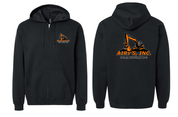 Airy's logo front and back Zip up sweatshirt