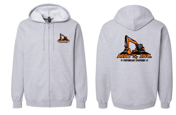 Airy's logo front and back Zip up sweatshirt