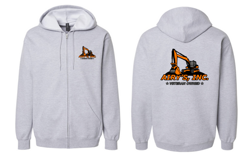 Airy's logo front and back Zip up sweatshirt