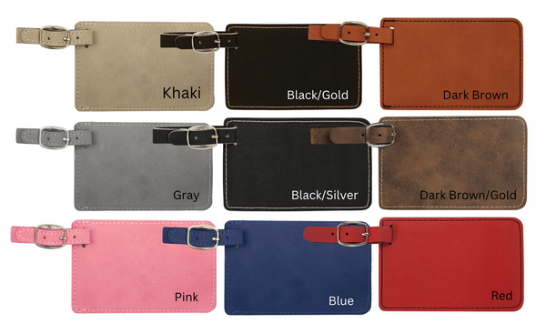 Personalized Leather Luggage Tag