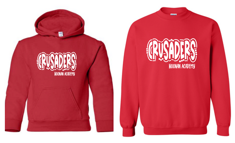 Crusaders Noonan Academy Red Sweatshirt - Glitter available option