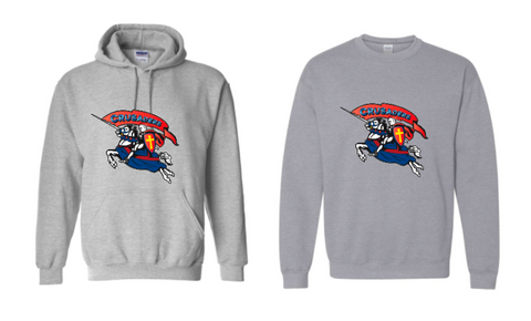 Crusaders Spirit Wear Logo Gray Sweatshirt (hooded or crewneck)